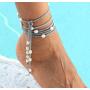 Cultured Freshwater Pearl Wrap Necklace Bracelet Anklet on Faux Suede Cord Jewelry for Women by Aobei