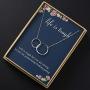 Sympathy Gift Necklace S925 Sterling Silver Two Interlocking Infinity Double Circles life is tough Jewelry Gift For Women Girls