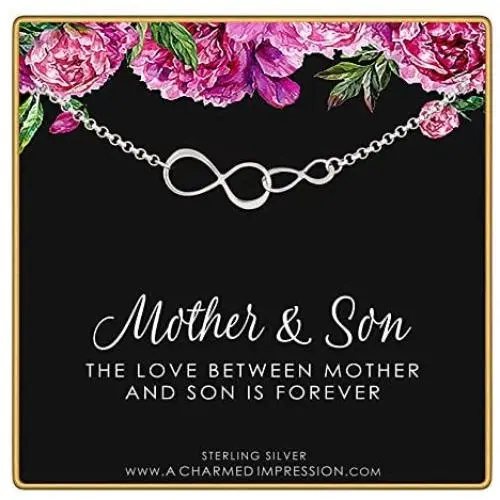 A Charmed Impression Mother Son Bracelet • Gifts for Mom Gift • 2 Connected Infinity Charm Bracelet • Two Interlocking Infinity Double Circles • Infinite Love • Mothers Day Jewelry Birthday Gift A Charmed Impression Mother Son Bracelet • Gifts for Mom Gift • 2 Connected Infinity Charm Bracelet • Two Interlocking Infinity Double Circles • Infinite Love • Mothers Day Jewelry Birthday Gift