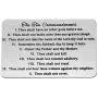 CYTING The Ten Commandments Engraved Wallet Card Christian Wallet Insert Bible Verse Religious Jewelry Inspirational Gift for Family Friends