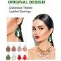12 pairs Christmas Faux Leather Earrings for Women Girls Christmas tree Earring Teardrop Dangle Earrings Petal Drop Earrings Jewelry 12 pairs Christmas Faux Leather Earrings for Women Girls Christmas tree Earring Teardrop Dangle Earrings Petal Drop Earrings Jewelry
