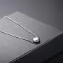 U7 Women Girls Tiny Heart Necklace/Anklets with Chains Stainless Steel/Black/Rose Gold or 925 Sterling Silver Chain Dainty I Love You Jewelry Pendant Necklace,Valentines Gift