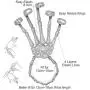 Trustavis Men Womens Halloween Skull Skeleton Hand Bracelet with Ring