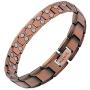 MagnetRX® Pure Copper Magnetic Therapy Bracelet - Arthritis Pain Relief & Carpal Tunnel Magnetic Copper Bracelets for Men - Adjustable Length with Sizing Tool (Leo Style)