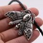 Fuqimanman2020 2pcs Death Head Moth Pendant Necklace Jewelry Goth Moth and The Moon