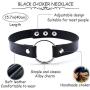 SOOWOOT 8 Pieces PU Leather Choker Necklace Goth Spiked Rivets Punk Collar Necklace Adjustable PU Leather Studded Love Heart Collar Choker Collar Set Gifts for Women Girls