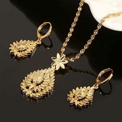 Ethiopian African Wedding Party Jewelry Set Pendant Necklace Earrings Eritrea Habesha Women Jewelry