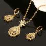 Ethiopian African Wedding Party Jewelry Set Pendant Necklace Earrings Eritrea Habesha Women Jewelry