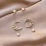 Cubic Zirconia Moon and Star Drop Earrings for Women Girls Fashion Celestial Starburst Crescent Boho Hippie Dangle Tassel Earring Copper Statement Jewelry Gifts (Gold) Cubic Zirconia Moon and Star Drop Earrings for Women Girls Fashion Celestial Starburst Crescent Boho Hippie Dangle Tassel Earring Copper Statement Jewelry Gifts (Gold)
