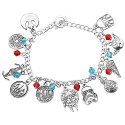 BEKECH Classic Movie Themed Vintage Bracelet TV Movies Show Charm Movie Series Multiple Charms Bracelet Costume Horror Jewelry Gifts for Fans