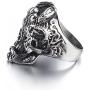 Elfasio Men Skull Rings Stainless Steel Gothic Biker Punk Jewelry, Size 8-13