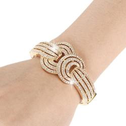 EVER FAITH Womens Austrian Crystal Wedding Art Deco 1920s Bride Bridesmaids Bangle Bracelet