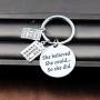 EIGSO Accountant Keychain CPA Keychain She Believed She Could Accouting CPA Graduation Gift Calculator Charm Jewelry
