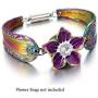 My Prime Gifts Snap Jewelry Rainbow Multicolor Magnetic Spoon Style Bracelet