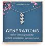 Generations Necklace - Sterling Silver Three Hearts Infinity Gene Necklace for Grandma Mom Granddaughter, Birthday Jewelry Mothers Day Gift