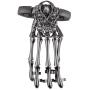 Lux Accessories Black Hem Gothic Skull Tools Full Hand Skeleton Bracelet Rings