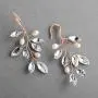 Mariell Bridal and Wedding Rose Gold Handmade Dangle Earrings, Crystal Gems and Petite Freshwater Pearls Mariell Bridal and Wedding Rose Gold Handmade Dangle Earrings, Crystal Gems and Petite Freshwater Pearls