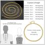 PROSTEEL Stainless Steel Cuban Chain Necklace, Silver/Gold/Black Tone, Nickel-Free, Hypoallergenic Necklace, W: 4.8mm-14mm, L: 14inch-30inch, Come Gift Box