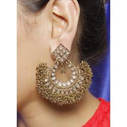 Indian Ethnic Traditional Polki Jhumka/Earring Bollywood Wedding Jewelry for Women