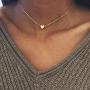 Shegirl Heart Choker Necklace Delicate Love Necklace Pendant Necklace Gold Jewelry for Women and Girls (Gold)