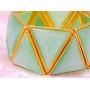 Alilang Mint Green Egyptian Pyramid Style Statement Bracelet With Golden Toned Accents