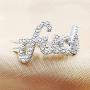 EXGOX 18K Gold Plated Open Ring Hypoallergenic Cubic Zirconia Statement Ajustable Personalized Rings with Gift Box