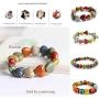 Zittop Bracelet Colorful Ceramic Handmade Simple Ethnic Style Variety of Shapes Elastic Hand Chain for Women Girls (A) (heaet)