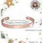Feraco Magnetic Copper Bracelet for Women Men Arthritis Carpal Tunnel Pain Relief Sleek 99.9% Solid Copper Magnet Bracelets 2 PCS Cuff Bangle