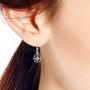 Navigate Your Way .925 Sterling Silver Compass Dangle Earrings