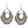 Zephyrr Fashion German Silver Afghani Dangler Hook Chandbali Earrings Mirrors For Girls and Women Zephyrr Fashion German Silver Afghani Dangler Hook Chandbali Earrings Mirrors For Girls and Women