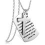 LOYALLOOK Stainless Steel Dog Tags Cross Necklaces Inspirational Jewelry Gift for Daughter Men Bible Prayer Joshua 1:9b