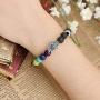 Picano 2 Pcs Turkish Evil Eye Pendant Necklace Evil Eyes Bracelet Hamsa Hand of Fatima Bracelet Lucky Protection Jewelry Set