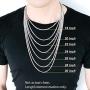 Authentic Solid Sterling Silver Figaro Link .925 Rhodium Necklace Chains 2MM - 8.5MM, 16'' - 30'', Silver Chain for Men & Women, Made In Italy, Next Level Jewelry