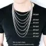 Authentic Solid Sterling Silver Cuban Curb Link .925 Rhodium Necklace Chains 2MM - 8.5MM, 16'' - 30'', Silver Chain for Men & Women, Made In Italy, Next Level Jewelry
