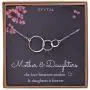 EFYTAL Mom 2 Daughters Necklace, Sterling Silver Three 3 Interlocking Infinity Triple Circles, Mothers Day Jewelry Gift EFYTAL Mom 2 Daughters Necklace, Sterling Silver Three 3 Interlocking Infinity Triple Circles, Mothers Day Jewelry Gift