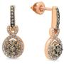 Dazzlingrock Collection 0.55 Carat (ctw) 10K Gold Round Cut Champagne & White Diamond Ladies Dangling Drop Earrings 1/2 ct Dazzlingrock Collection 0.55 Carat (ctw) 10K Gold Round Cut Champagne & White Diamond Ladies Dangling Drop Earrings 1/2 ct
