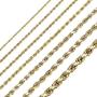 PORI JEWELERS 14K Gold 1.5MM, 2MM, 2.5MM, 3MM, 4MM, 5MM or 7MM Diamond Cut Rope Chain Necklace, Bracelet, or Anklet - Sizes 7''-30'' - Choose Your Color