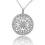 PZ PAZ Creations .925 Sterling Silver Cubic Zirconia Filigree Pendant Necklace PZ PAZ Creations .925 Sterling Silver Cubic Zirconia Filigree Pendant Necklace
