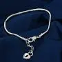 RUBYCA 10pcs 8.7'' Lobster Clasp Heart Lock Pendant Snake Chain European Charm Bracelet Silver Tone RUBYCA 10pcs 8.7'' Lobster Clasp Heart Lock Pendant Snake Chain European Charm Bracelet Silver Tone