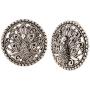 Efulgenz Boho Vintage Antique Ethnic Gypsy Tribal Indian Oxidized Silver Peacock Big Stud Earrings Jewelry
