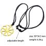 fishhook Wicca Slavic Kolovrat Sun Wheel Symbol for Good Luck Talisman Pendant Necklace