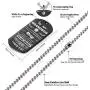 danjie Meaningful Dog Tag Necklace for Boy and Men,to My Grandson from Grandpa and Grandma Stainless Steel Necklace Inspirational Gifts for Grandson Jewelry