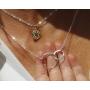 EFYTAL Godmother Gifts From Godchild Sterling Silver Interlocking Circle Necklace Proposal Gift For Girl Baptism