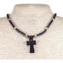 BlueRica Wood Ankh Cross of Life Pendant on Rasta Coconut Beads Necklace BlueRica Wood Ankh Cross of Life Pendant on Rasta Coconut Beads Necklace