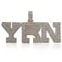 GUCY Hip Hop Jewelry Micropave Simulated Diamond Iced Out YRN Pendant Chain Necklace(Gold/Silver) GUCY Hip Hop Jewelry Micropave Simulated Diamond Iced Out YRN Pendant Chain Necklace(Gold/Silver)