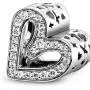 PANDORA Sparkling Freehand Heart, Clear CZ