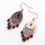 18 Pairs Vintage Statement Drop Dangle Earrings Bohemian Leaf Tassel National Style Hollow Earrings for Women Girls