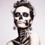 RareLove Gothic Halloween Costumes Earrings Black Spider with Red Rhinestone Dangle Earrings For Women Girls Alloy Plated