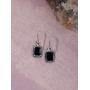 YoTreasure Black Onyx Solid 925 Sterling Silver Dangle Earrings Jewelry