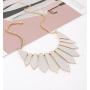 HSWE Glitter Collar Necklace for Women Statement Bib Necklace Geometric Chevron Choker Necklace for Wedding Party